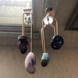 Mango mismatch stone earring